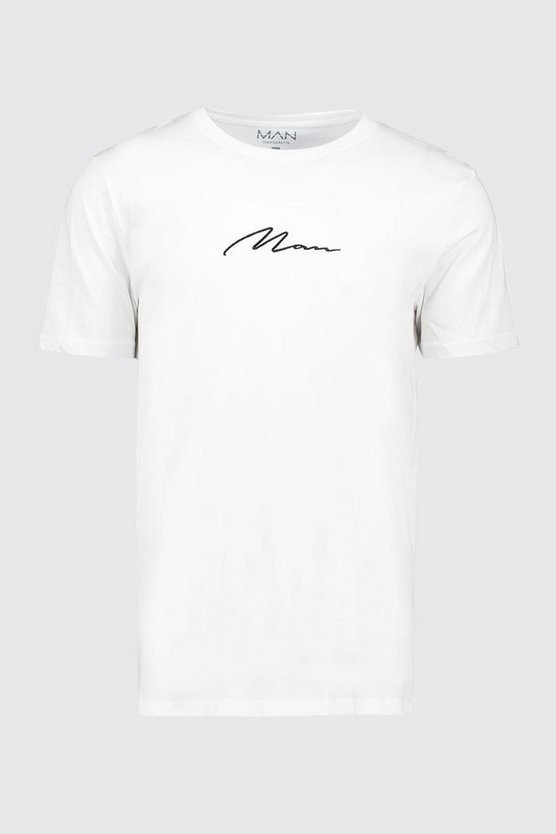 MAN Marken T-Shirt mit Stickerei | Boohoo.com (DE)