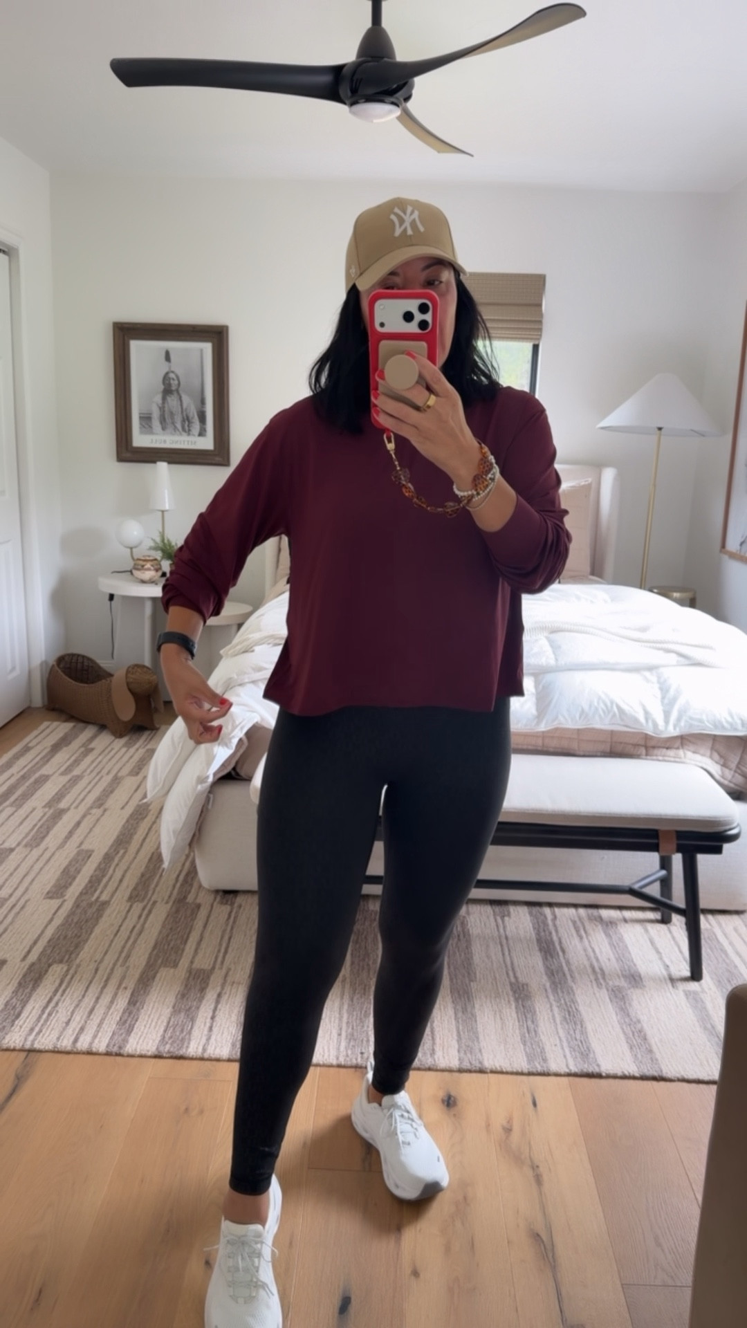 Top size medium, leggings size 8 (they fit tts), sneakers fit tts. 

#LTKActive #LTKOver40 #LTKSaleAlert