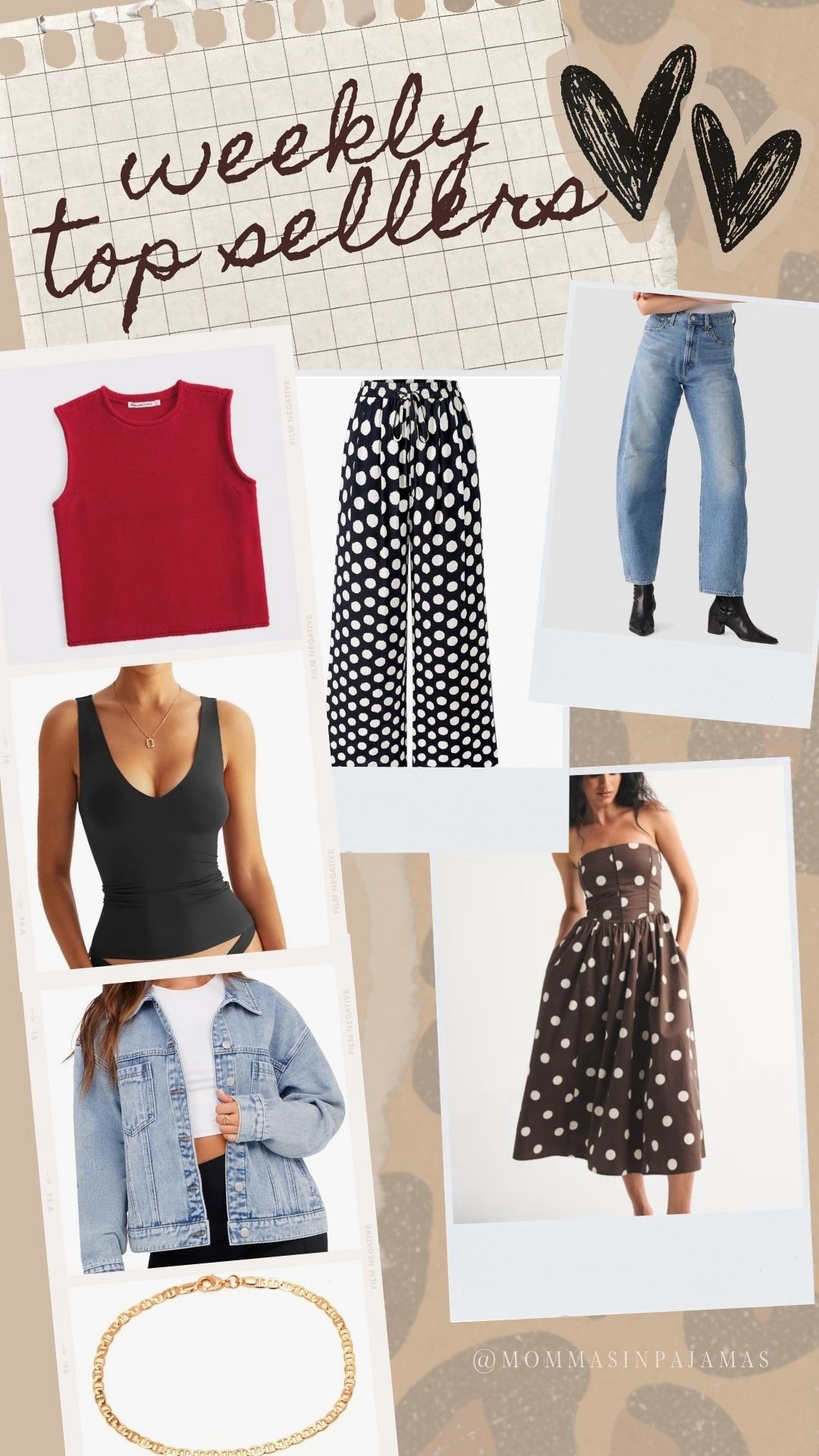 Bestsellers of the week:
Abercrombie polka dot dress and sleeveless sweater; Target barrel leg jeans; Amazon wide leg polka dot pants, denim jacket, v neck tank top and tarnish free ankle bracelet. 
Petite friendly jeans, full bust dress 

#LTKSpringSale #LTKPetite #LTKSeasonal