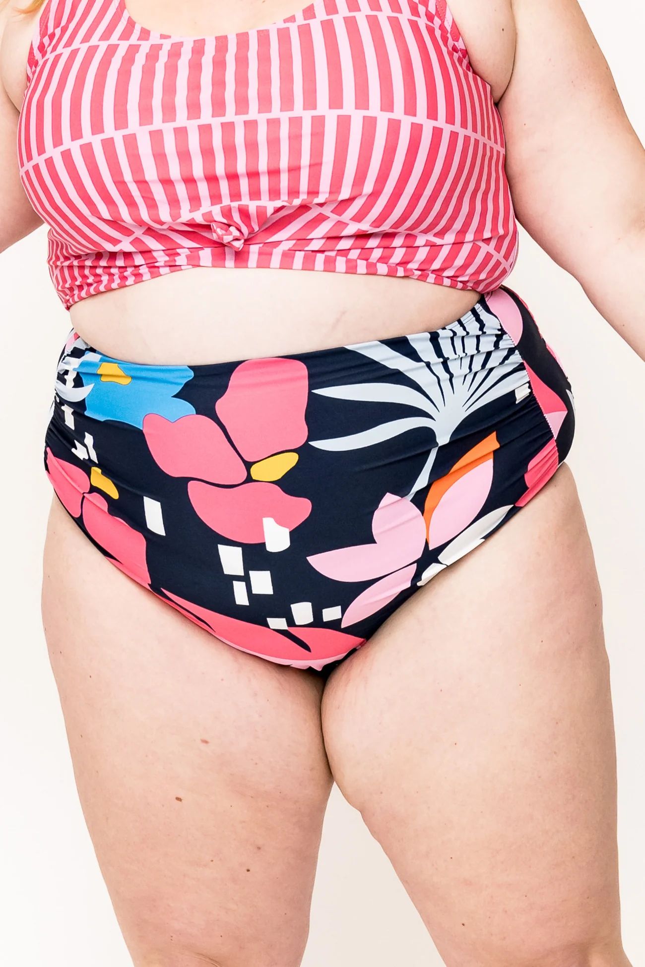 High Rise Barefoot Bottom | Blue Wave Floral | Coral Reef Swim