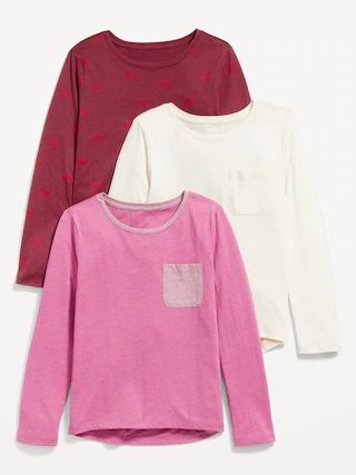 Softest Long-Sleeve T-Shirt Variety 3-Pack for Girls | Old Navy (US)