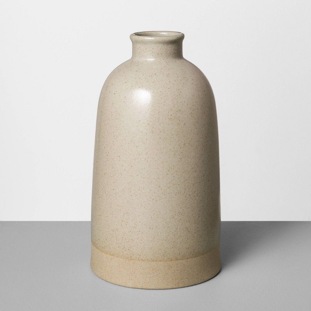 10" Large Stoneware Vase Gray - Hearth & Hand™ with Magnolia | Target