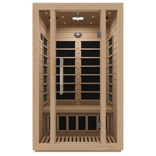 Home Sauna Room 2-Person Hemlock Wooden Indoor Infrared Sauna Spa with Touch Control Panel | The Home Depot
