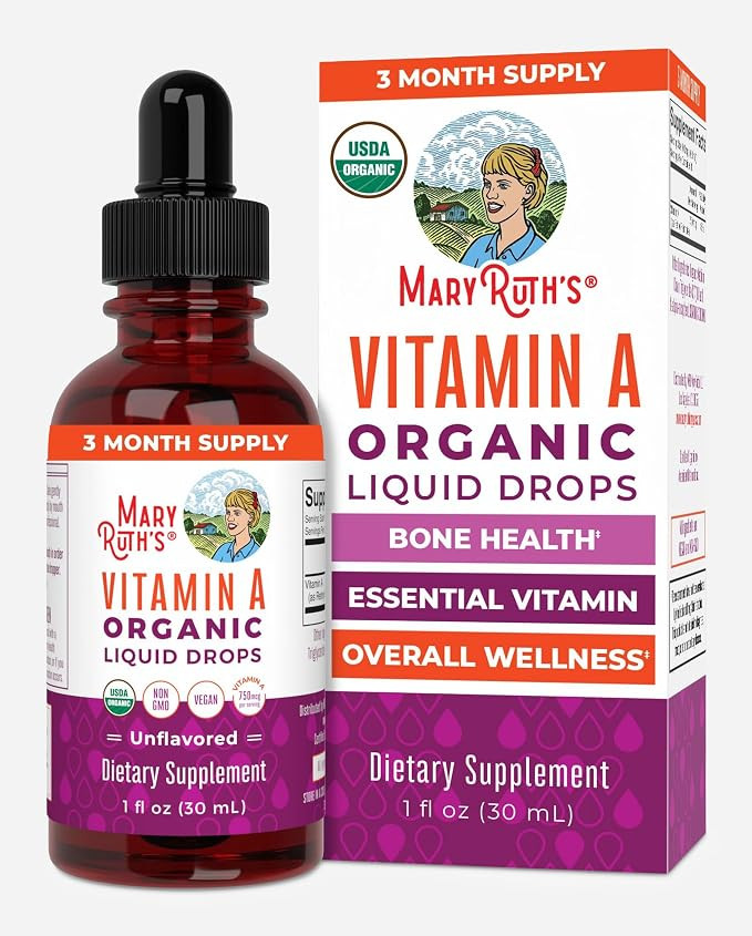 MARYRUTH'S Organics USDA Organic Vitamin A Liquid Drops, 1 oz, Sugar Free | Amazon (US)