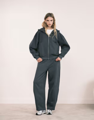 ASOS DESIGN set with seam detail in charcoal | ASOS (Global)