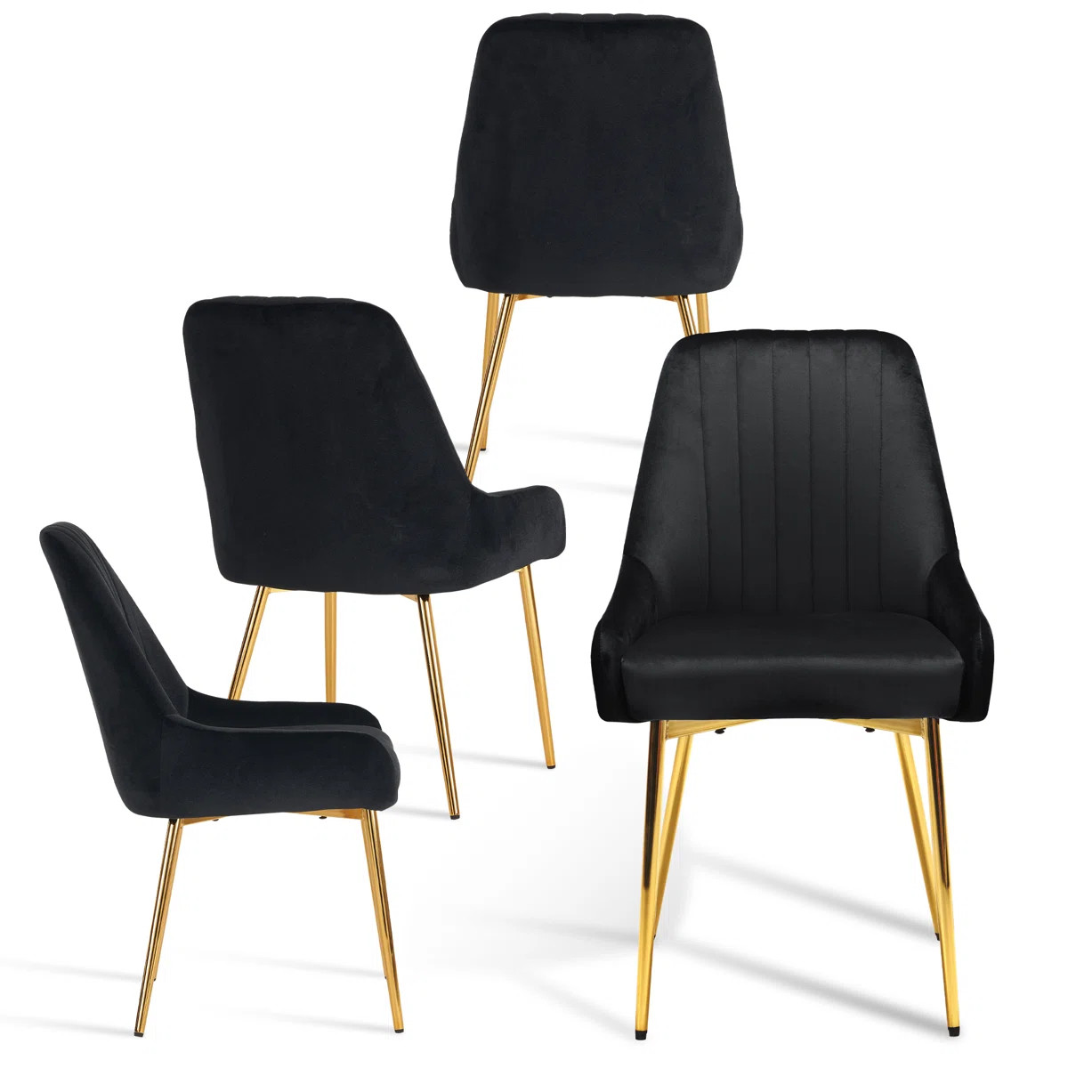 Maulsby Tufted Velvet Dining Chair (Set of 4) | Wayfair North America