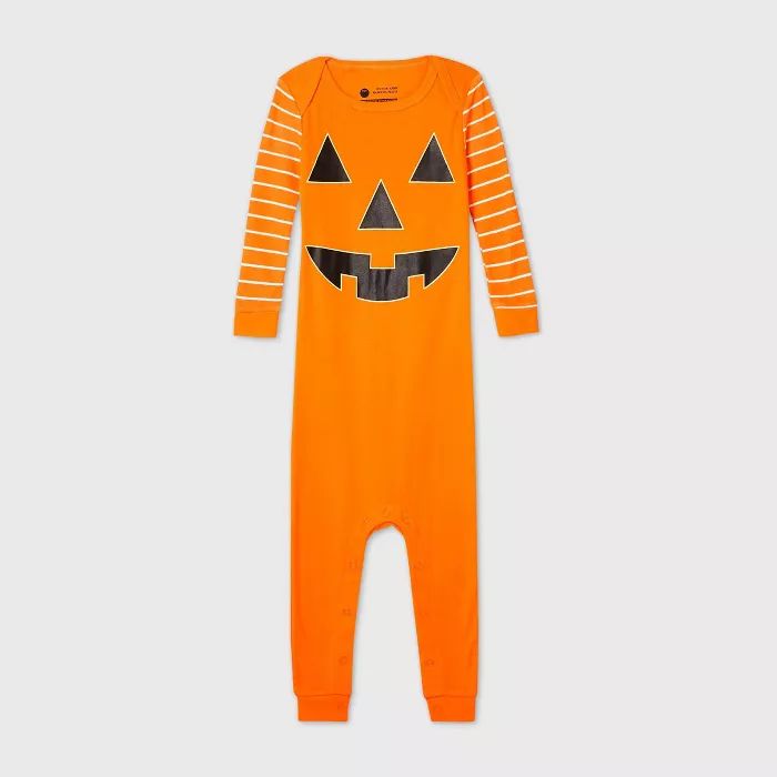 Toddler Halloween Pumpkin Matching Family Pajama Set - Orange | Target