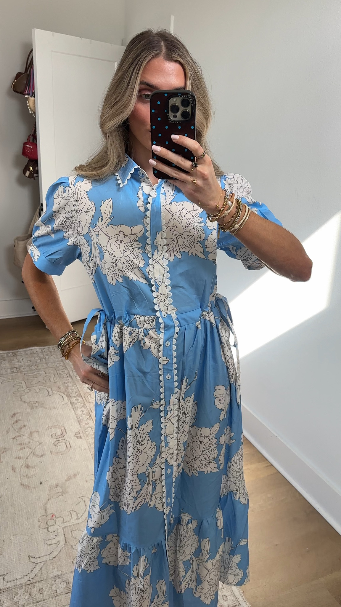 Amazon size small Wenrine Womens Casual Shirt Dress Floral Collared Short Sleeve Button Down Drawstring Waist Loose Summer Maxi Dresses

#LTKootd #LTKWorkwear #LTKSaleAlert