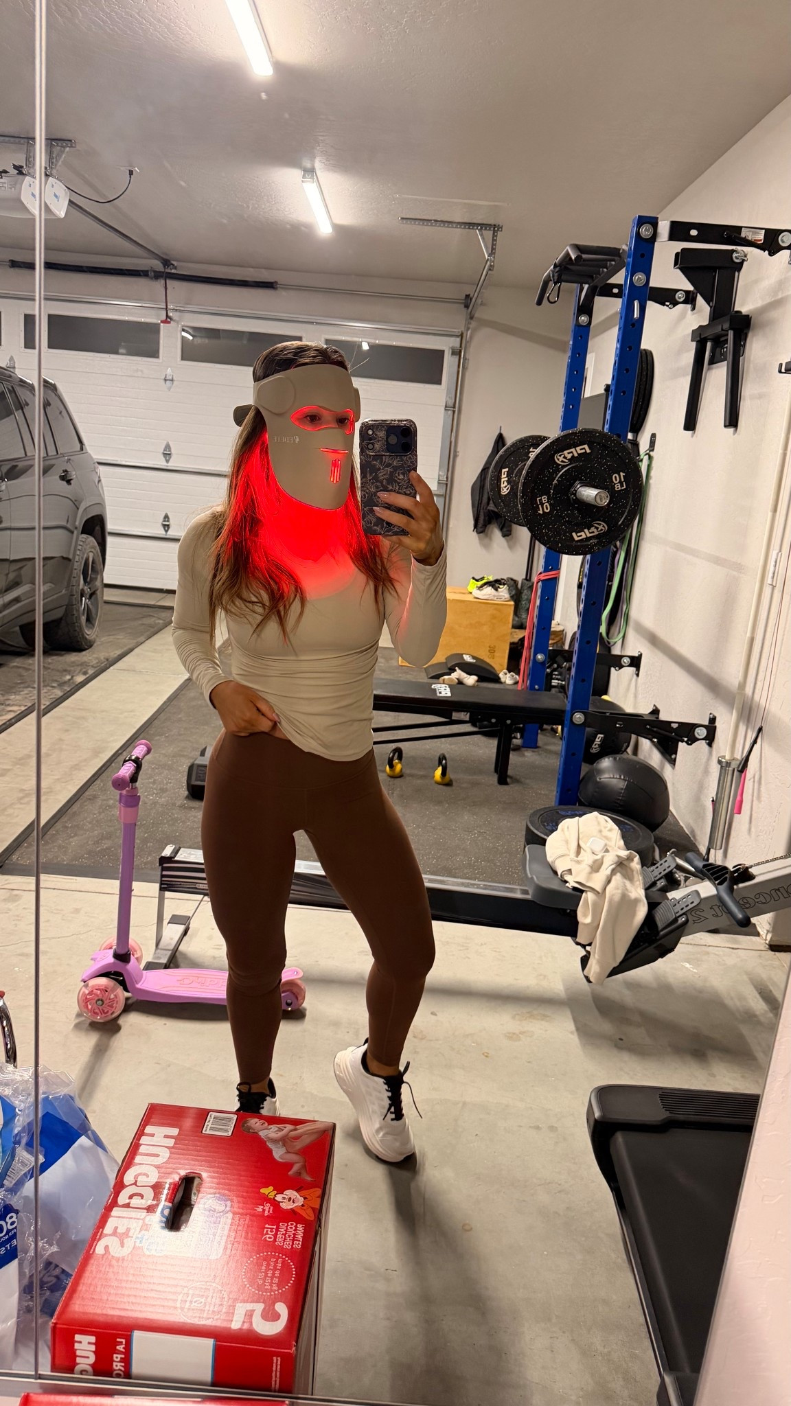 Just getting my red light therapy in while doing cardio! ￼

#LTKBeauty #LTKselfcare