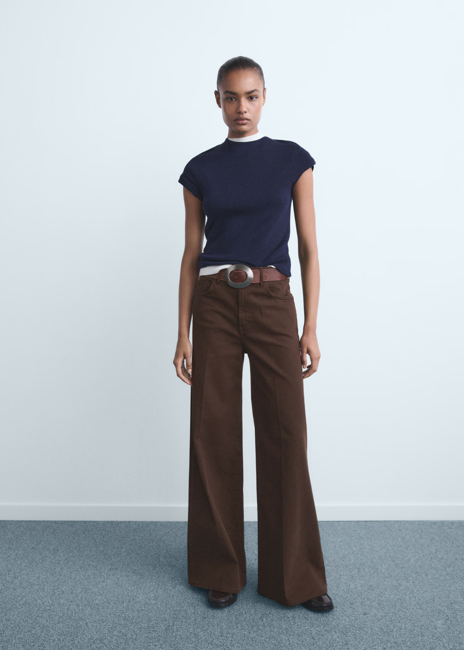High-waisted wide-leg jeans | MANGO (UK)