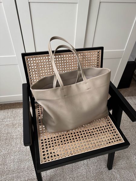 New tote from Cuyana. Love this bag. Double strap which is key. The color and leather are stunning! 