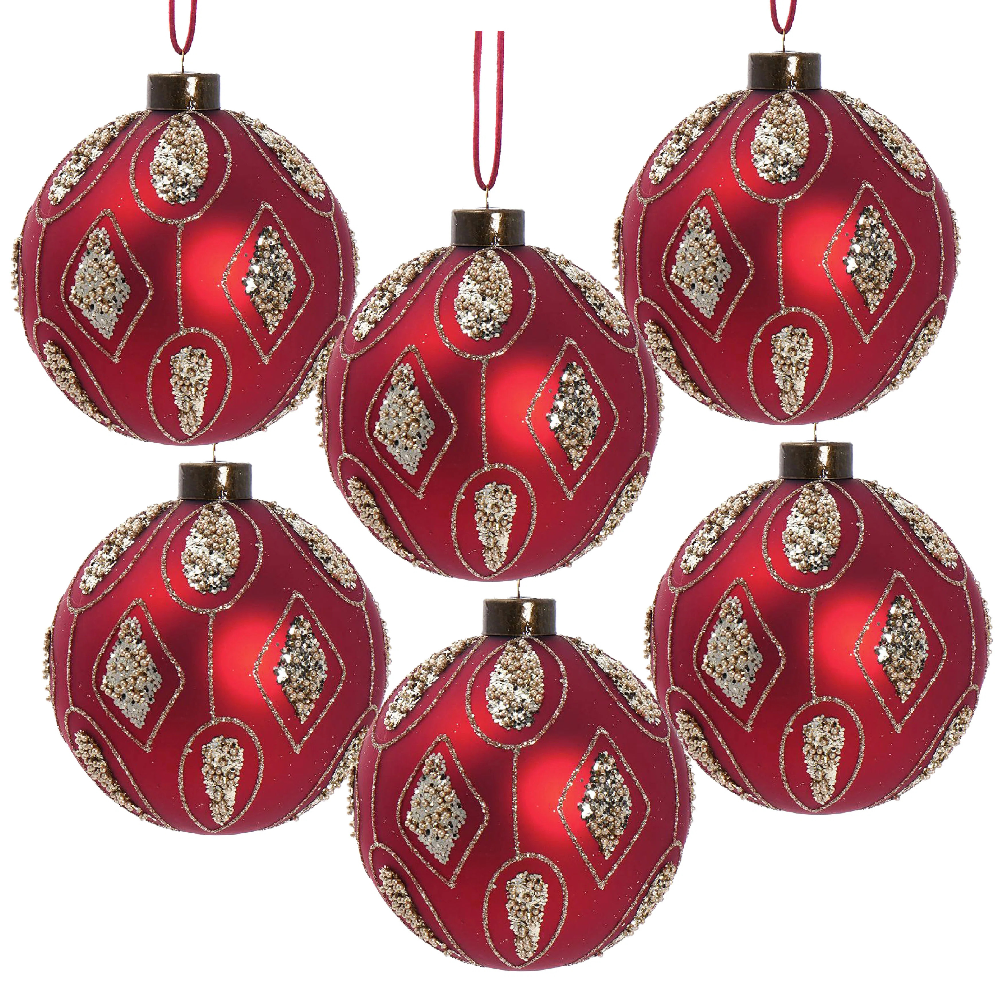 Glass Annual Ornament Ball Ornament (Set of 6) | Wayfair North America