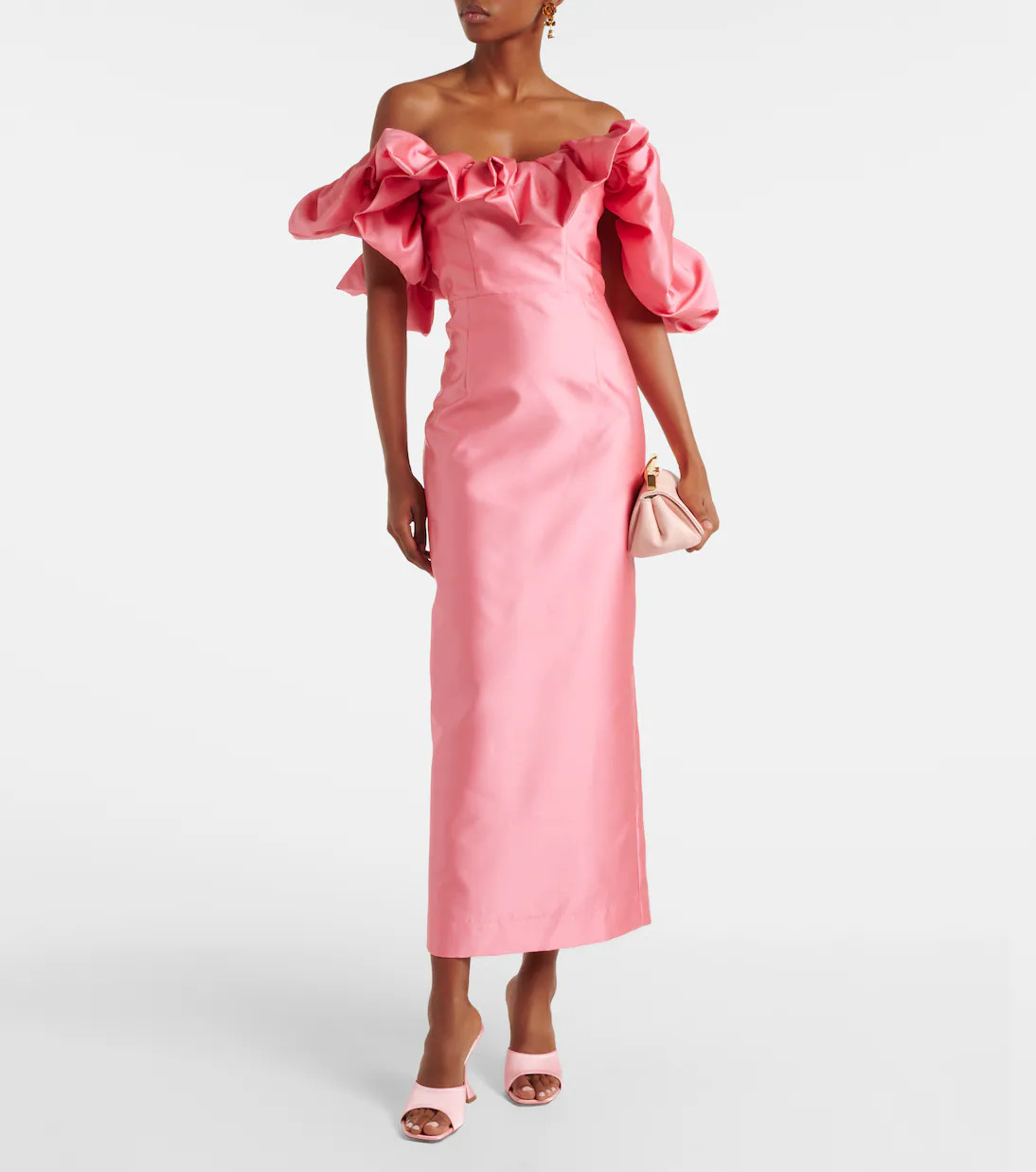 Ruffled off-shoulder gown | Mytheresa (US/CA)