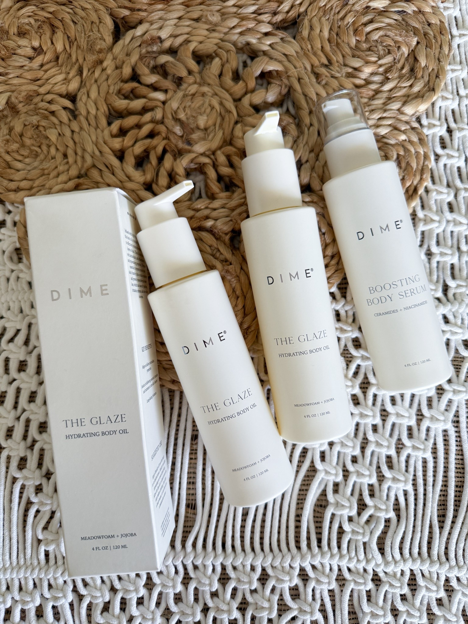 Restock of some of my favorite skin hydrating products for summer. The DIME The Glaze Hydrating Body Oil is a multi-use powerhouse you can use on your body, hair & even mix into lotion for extra glow. The Boosting Body Serum is packed with niacinamide & ceramides to help strengthen your skin barrier, smooth texture & keep skin hydrated & soft all summer long. Linked everything on LTK so you can glow up too.

DIME beauty body oil - DIME The Glaze - multi-use body oil - hydrating body oil for hair & skin - boosting body serum - niacinamide body serum - ceramide body care - summer skincare essentials - glowing summer skin - lightweight body oil - skin barrier support - smooth hydrated skin - clean beauty favorites - LTK summer skincare picks

#LTKBeauty #LTKSwim #LTKSummerEdit