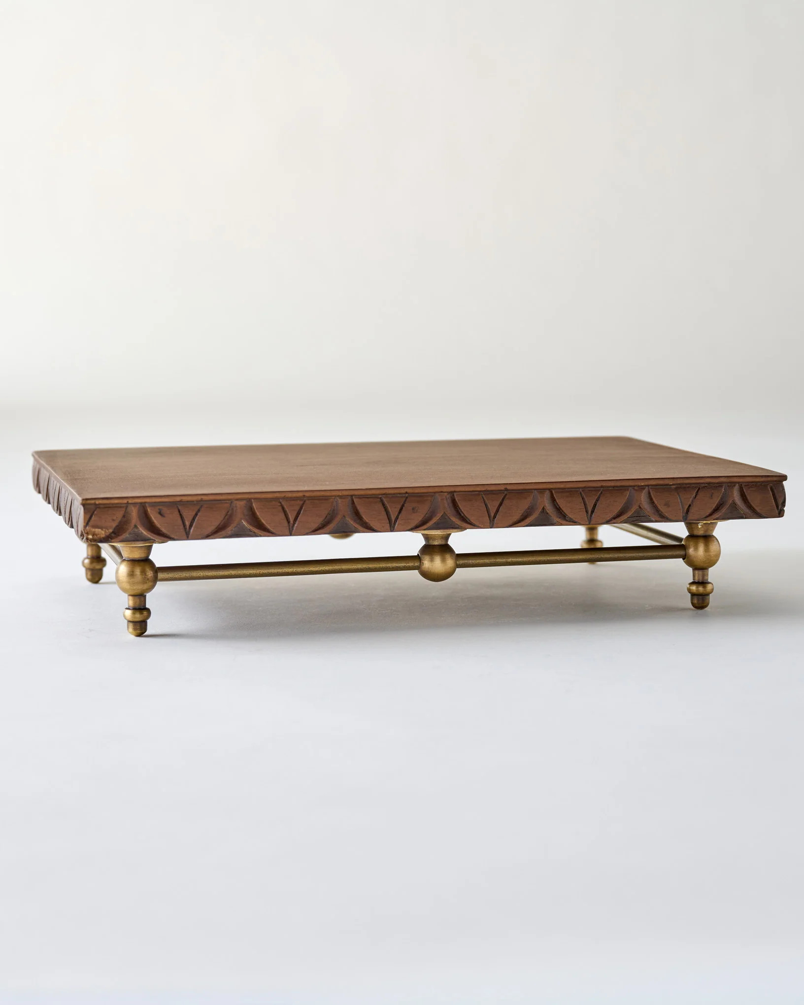 Beckett Carved Wood Riser | Magnolia