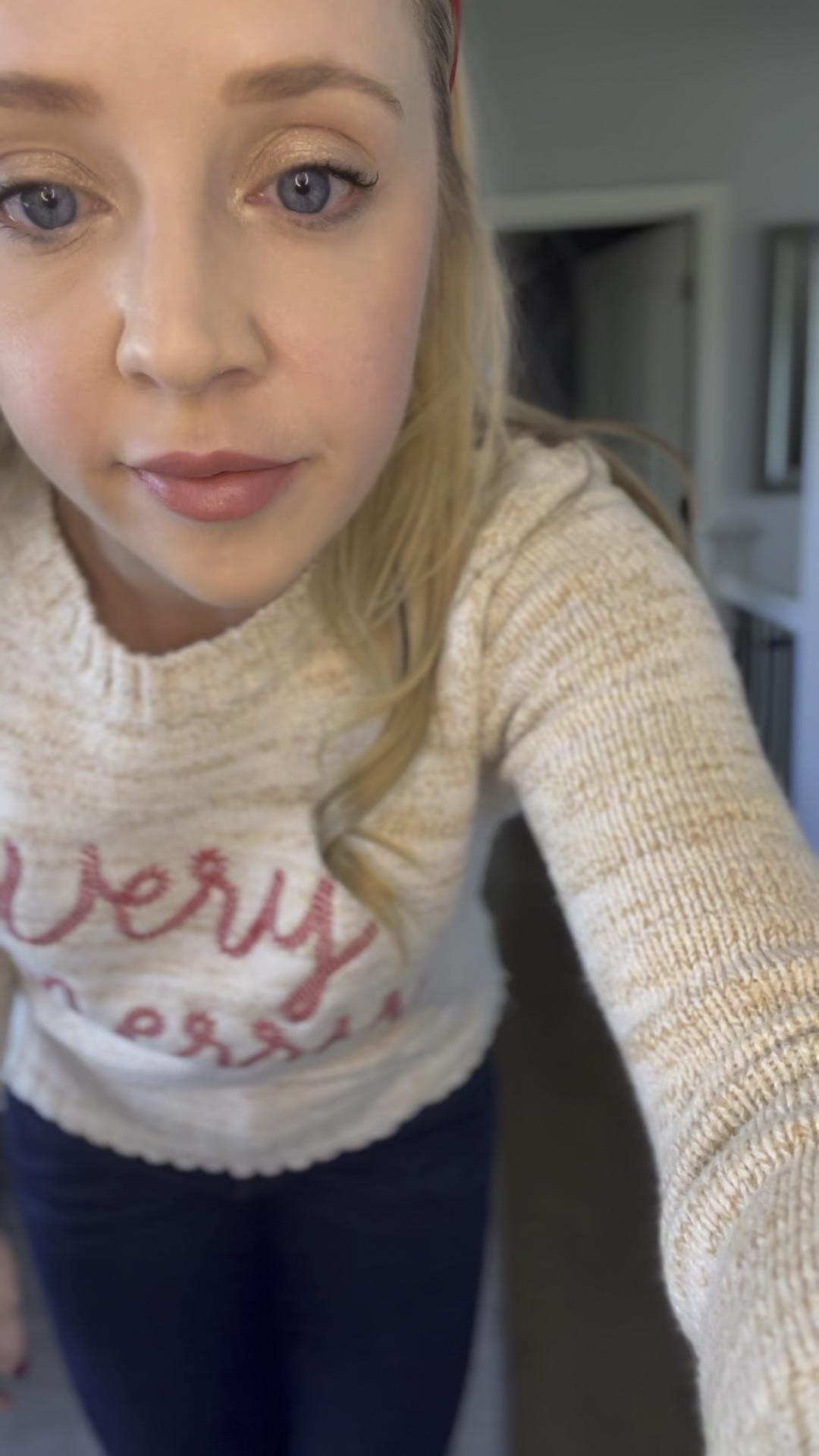 Festive and fun holiday sweater paired with a satin headband, skinny jeans, and duck boots, sweater is petite sized and fits tts. I would wear this festive outfit to a Christmas market, holiday brunch, or tree cutting!
Holiday outfit, winter outfit, holiday sweater, winter sweater, Christmas sweater, Christmas outfit, duck boots. 

#LTKVideo #LTKSaleAlert #LTKHoliday