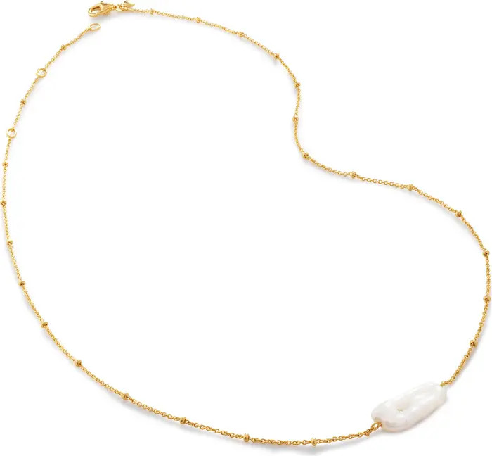 Monica Vinader Nura Cultured Pearl Necklace | Nordstrom | Nordstrom