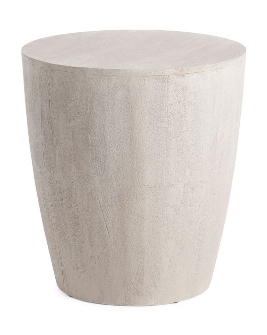 Sandblasted Solid Mango Wood Accent Table | TJ Maxx