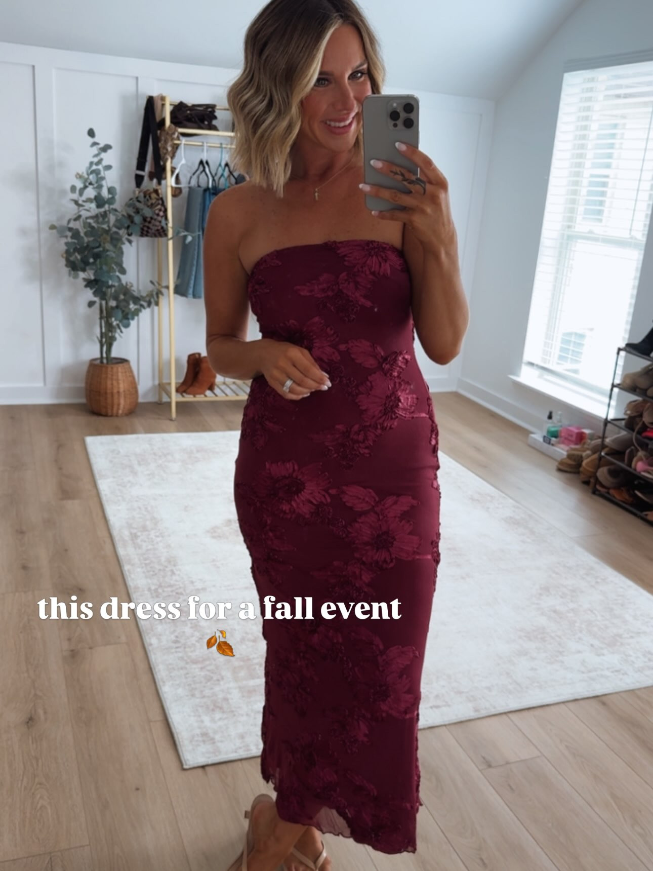 What to wear to fall events has taken over my group chat, and these are the perfect fall event outfits and wedding guest dresses that I'm sharing! 
From strapless maxi dresses to floral prints, cute back detailing, and a satin one shoulder dress in the best jewel tone, these dresses are so comfortable and make me feel put together. Also linking my favorite self-tanner. 
I'm 5'6 140lbs (34C bust) in a size small in all dresses  

 #LTKootd #LTKSeasonal #LTKWedding