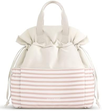 BAGSMART Lunch Bag Women Cute Lunch Box Drawstring Tote Cooler with Multi-Pockets Cinch Closure I... | Amazon (US)