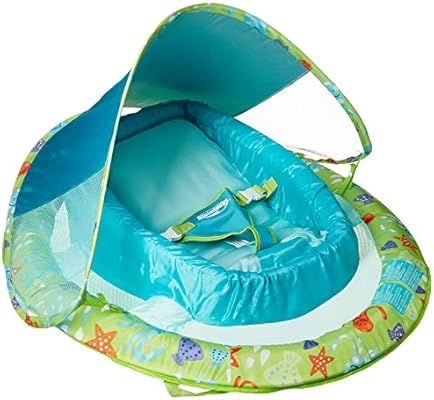 SwimWays Infant Baby Spring Float with Adjustable Sun Canopy - Green | Amazon (US)