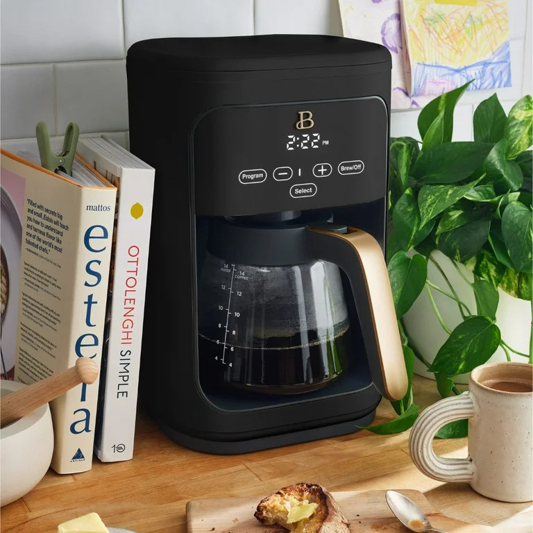 Beautiful 14-Cup Programmable Drip Coffee Maker with Touch-Activated Display, Black Sesame by Dre... | Walmart (US)