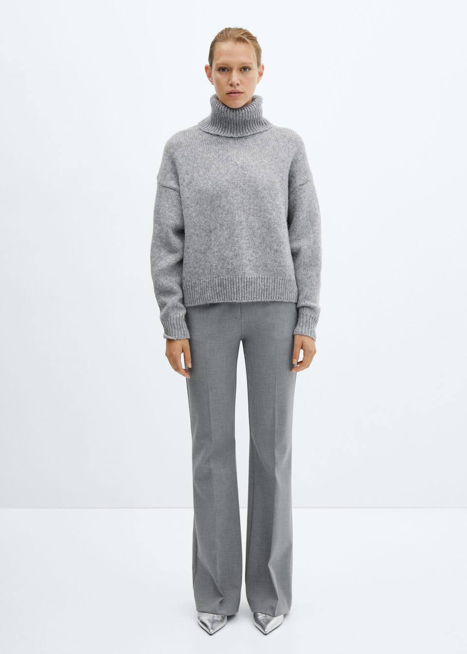 Pull-over maille col roulé -  Femme | Mango France | MANGO (FR)