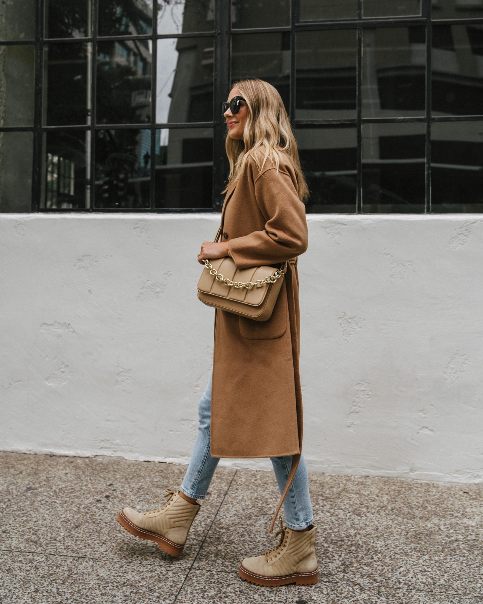 fall fashion, fall outfits, blue jeans outfit, camel coatigan outfit, tan crossbody outfit, QVC x Fashion Jackson exclusive collaboration, fall boots outfit, beige combat boots, tan combat boots, lace up boots outfit 

#LTKshoecrush #LTKunder100 #LTKstyletip