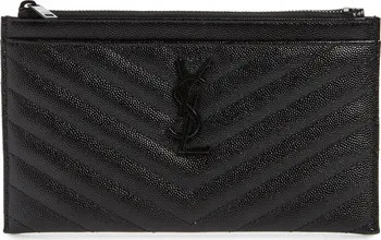 Saint Laurent Monogramme Quilted Calfskin Zip Pouch | Nordstrom | Nordstrom