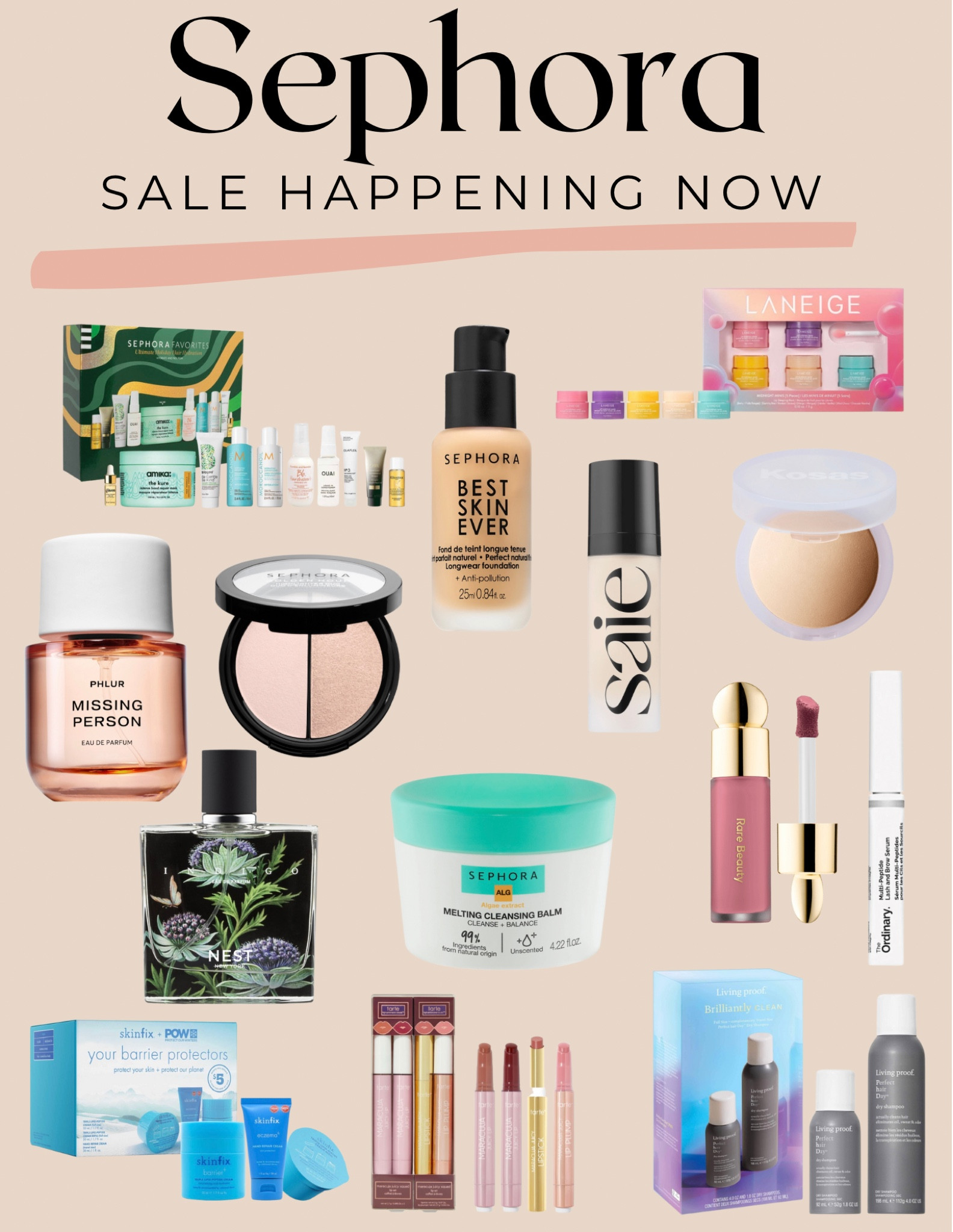 Sephora sale happening now! It’s the time to stock up for yourselves and stocking stuffers before things sell out! 

#LTKbeauty #LTKsalealert #LTKU
