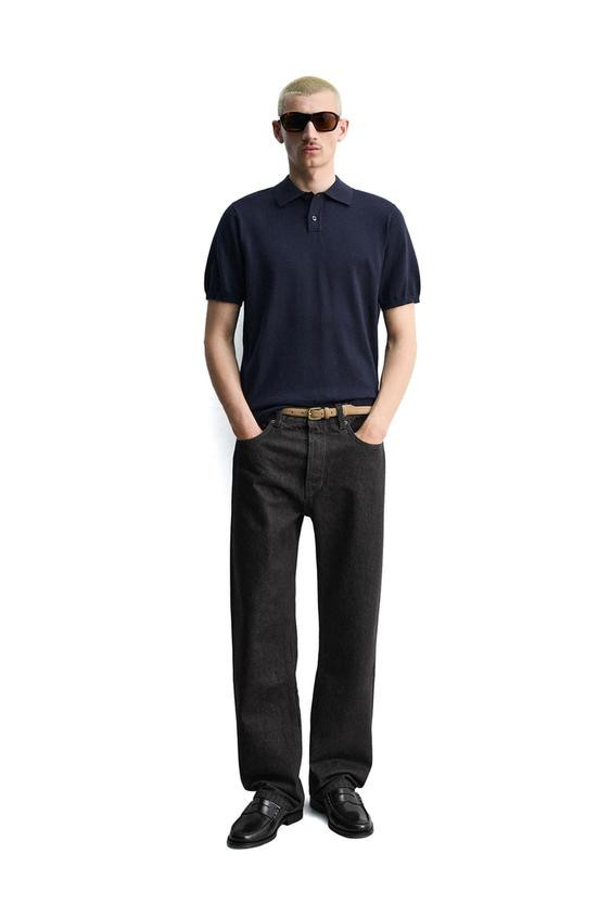 REGULAR FIT KNIT POLO SHIRT | Zara US