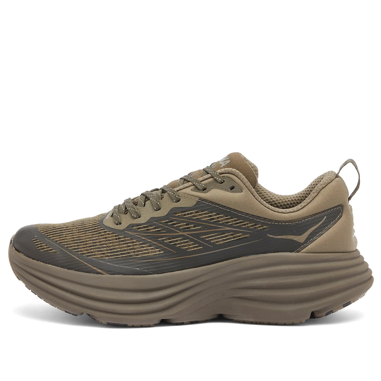 HOKA ONE ONE U Bondi 8 TS Caged in Umber/Deep Umber, Size UK 4 | END. Clothing