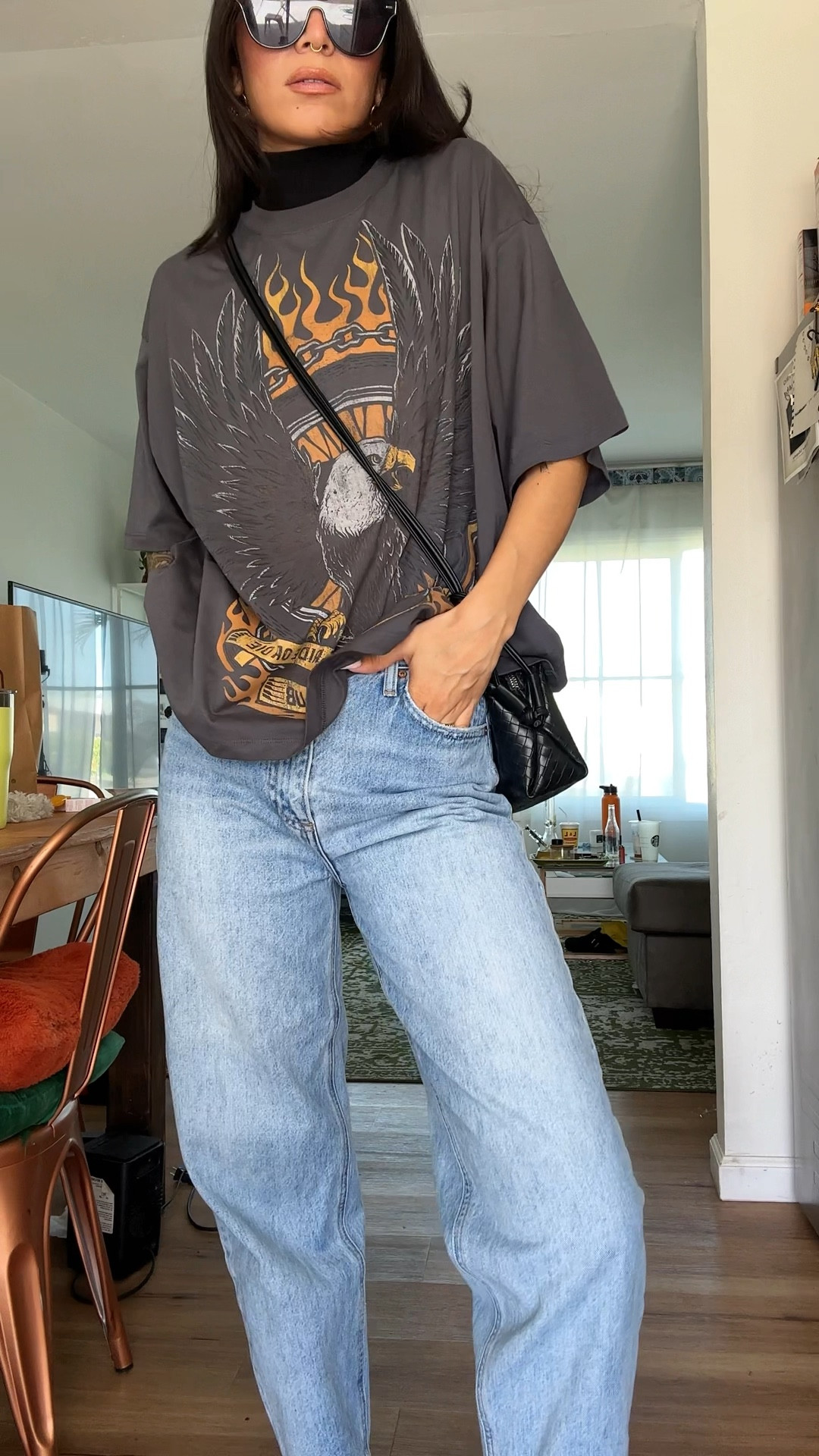 Fall Staples: turtle neck short sleeve and oversized tee 