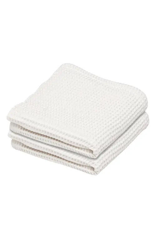 ettitude Set of 2 Waffle Dish Towels in Cloud at Nordstrom | Nordstrom