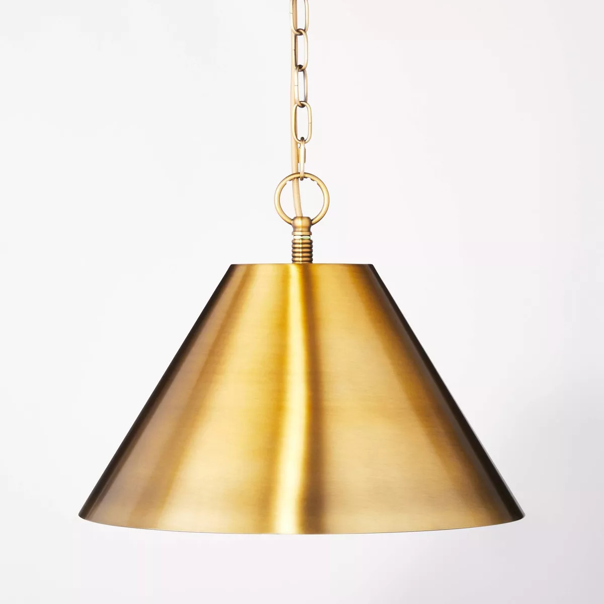 Small Metal Pendant Ceiling Light Brass - Threshold™ designed with Studio McGee: Chic Industria... | Target