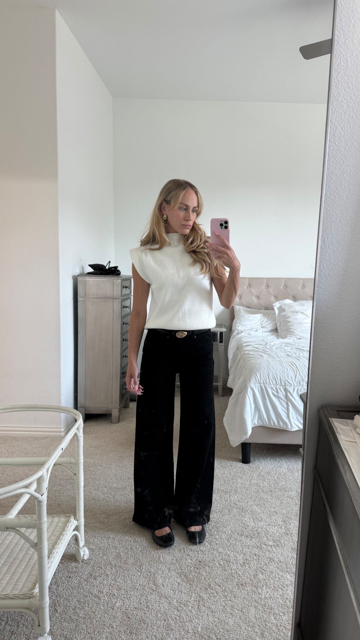 Fall outfit for church 🤍 wearing a small in the top, size 2 in pants 

#LTKFallSale #LTKSeasonal #LTKFindsUnder50