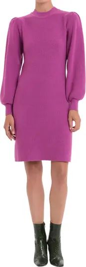 Donna Morgan Mock Neck Puff Long Sleeve Sweater Dress | Nordstromrack | Nordstrom Rack