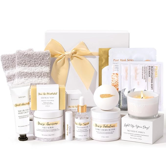 Spa Gifts for Women 13Pcs Mothers Day Gifts Happy Birthday Gift Baskets, Christmas Relaxing Home ... | Amazon (US)