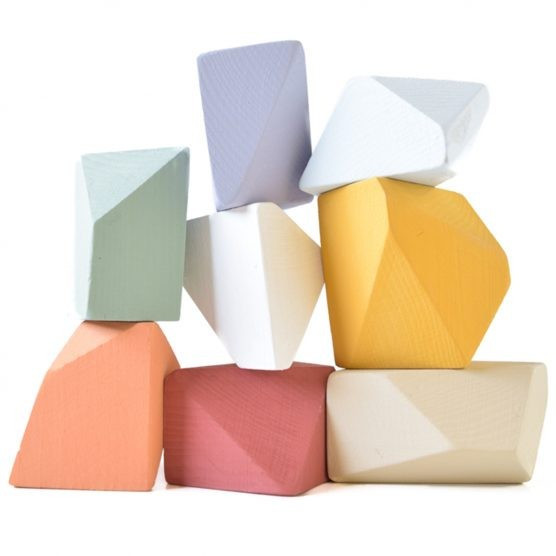 Rock Blocks Matte Rainbow Set of 8 | The Tot
