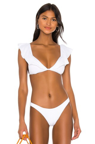 eberjey Waves Graziela Bikini Top in White from Revolve.com | Revolve Clothing (Global)