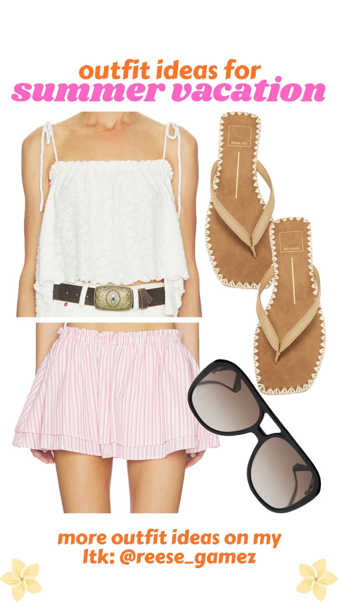 outfits for summer vacation 🩷 tank top, cute top, cute shorts, beach shorts, beach top, sandals, flip flops, sunglasses, vacation outfit, resort outfit, beach outfit

#LTKootd #LTKSeasonal #LTKTravel