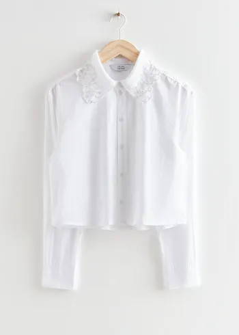 Cropped Floral Embroidery Shirt | & Other Stories (EU + UK)