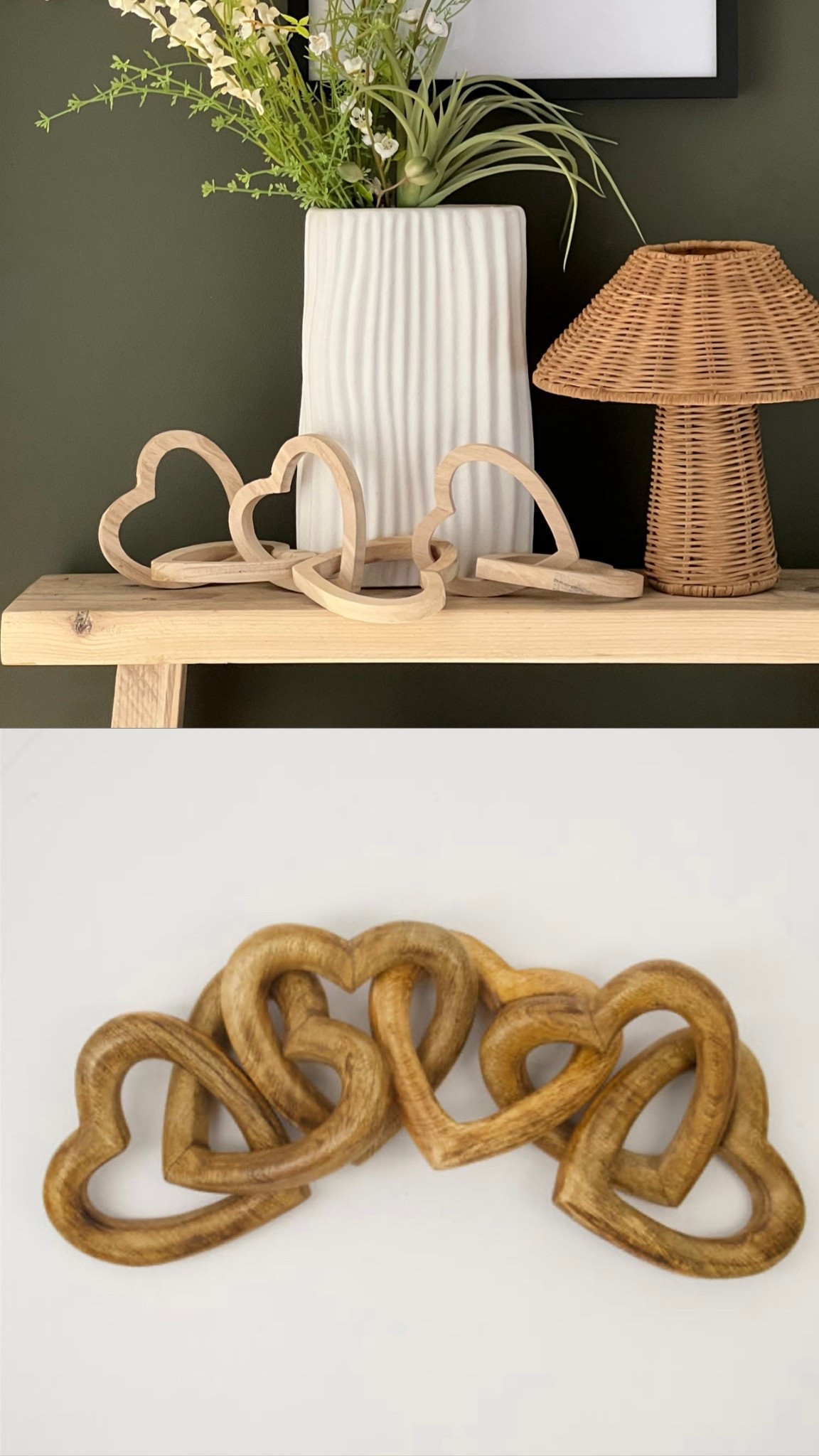 Wooden heart interlinked chain 

#LTKspring #LTKuk #LTKhome