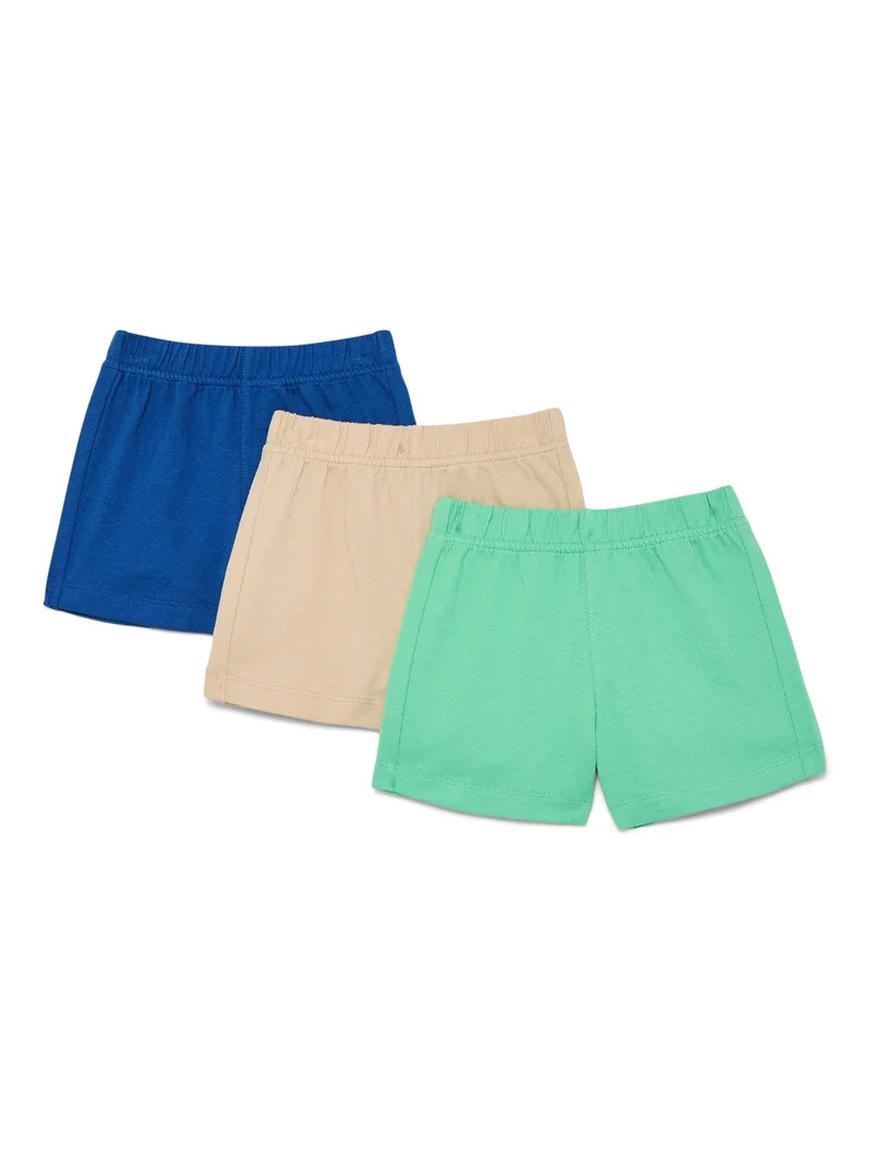 Wonder Nation Baby Boy Knit Shorts, 3-Pack, Sizes 0-24 Months | Walmart (US)