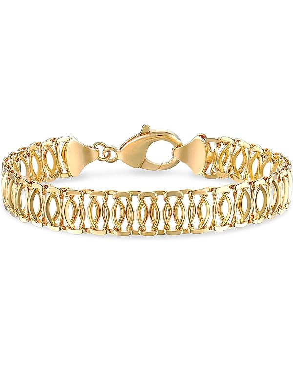 Barzel 18K Gold Plated Mesh Bracelet for Women - Made in Brazil | Amazon (US)