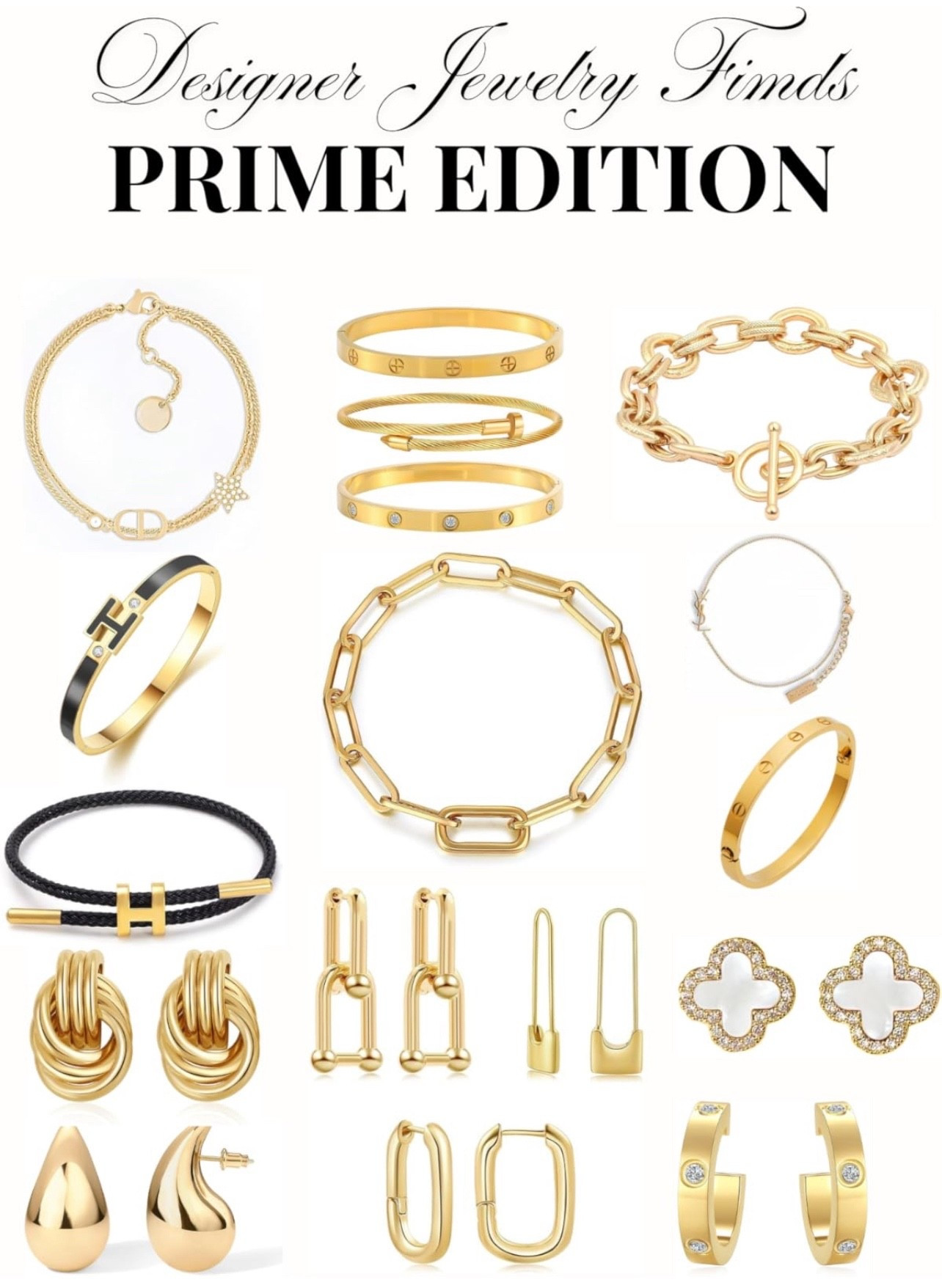 Jewelry that looks designer - but it's ALL on AMAZON! If you're in your chic minimalist era or love stacking gold, these are my go-to pieces that give luxury without the splurge! #AmazonJewelryFinds #DesignerLook #AmazonFashionFinds #ChicOnABudget 

#LTKStyleTip #LTKFindsUnder50 #LTKOver40