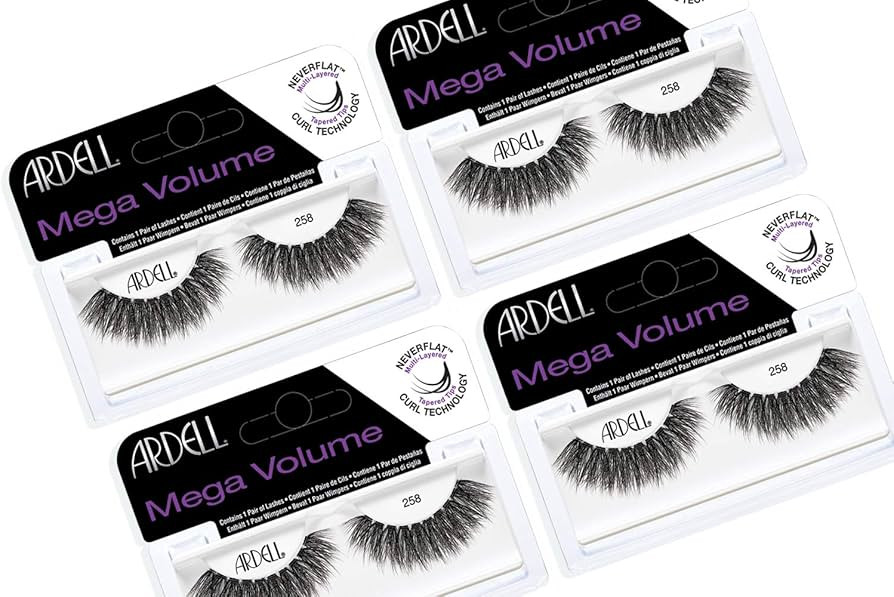 Ardell Mega Volume Lash 258 Multi-Layered False Lashes with Curl Technology, 4 pairs | Amazon (US)