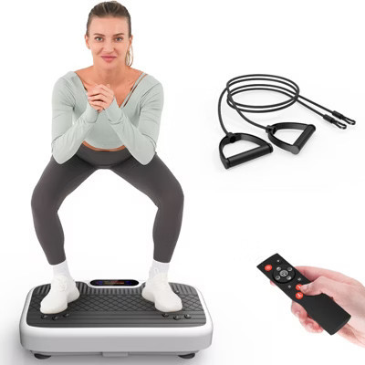 Vibration Plate Exercise Machine, Whole Body Workout Platform with Remote & Resistance Bands, 330 lbs Capacity, Home Gym Weight Loss Fitness | Target