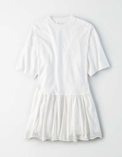 AE Fleece Drop Waist Mini Dress | American Eagle Outfitters (US & CA)