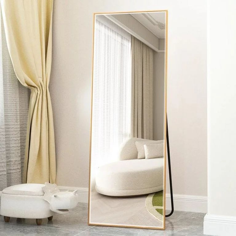 BEAUTYPEAK Full Length Mirror 64" x 21" Large Rectangle Floor Mirrors Standing Hanging or Leaning... | Walmart (US)